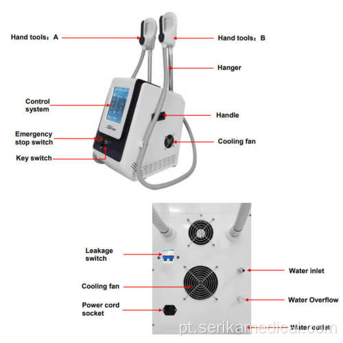 Máquina de emagrecimento de sculpting corpo dobrável